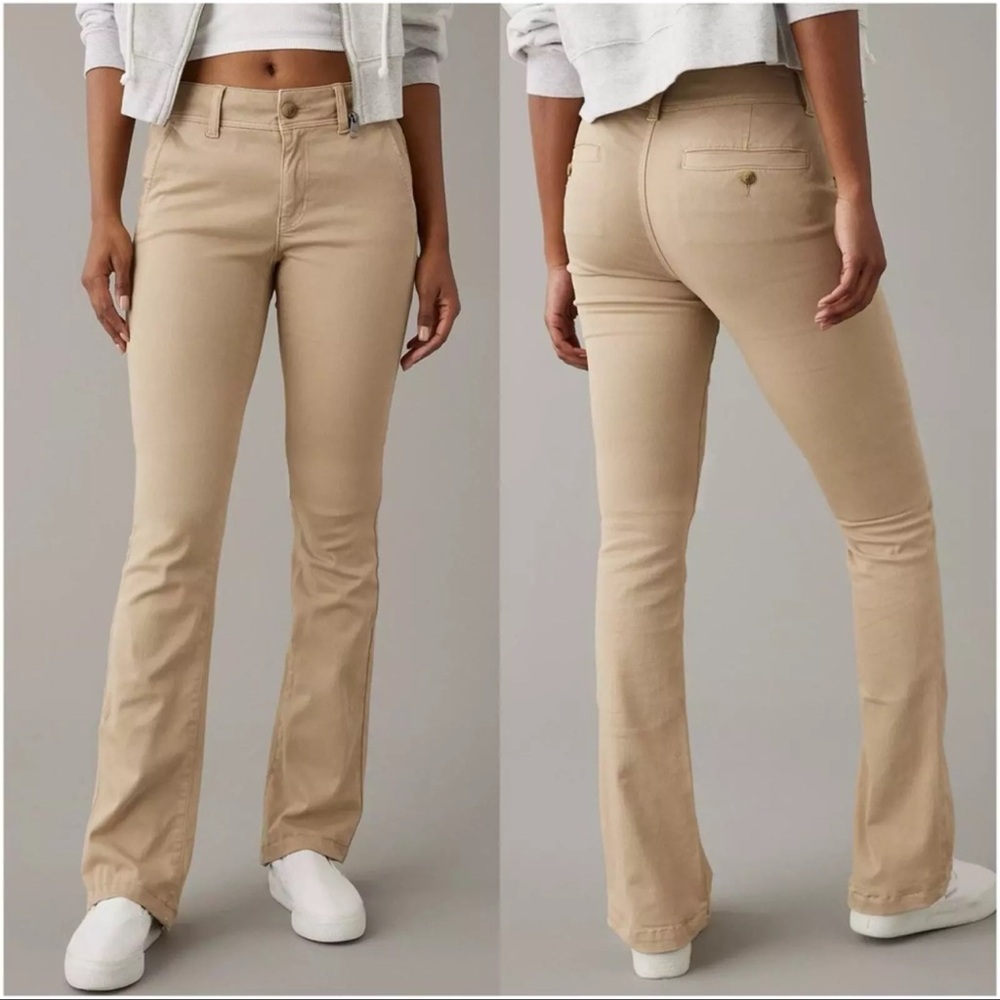 UEC WOMENS AMERICAN EAGLE KHAKI PANTS SIZE 8!